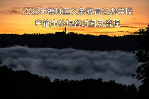 2022年禅城区义务教育公办学校户籍生补报名时间及流程