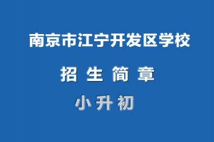 2022年南京市江宁开发区学校小升初招生简章(附招生划片范围)