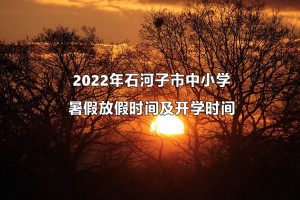 2022年石河子市中小学暑假放假时间及开学时间(校历)