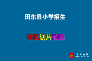 2022年田东县小学招生划片范围一览