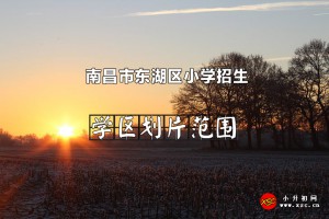 2022年南昌市东湖区小学招生划片范围(招生地段范围)