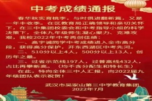 2022年武汉市吴家山第三中学中考成绩升学率(中考喜报)