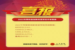 2022年柳林县创新双语学校中考成绩升学率(中考喜报)