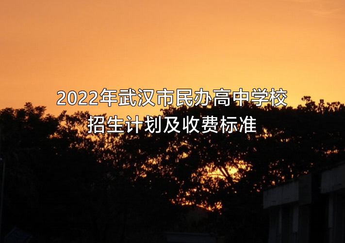 2022年武汉市民办高中学校招生计划及收费标准一览