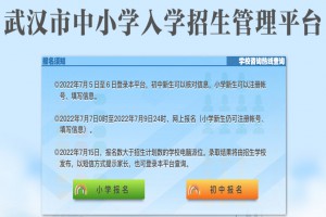 武汉市中小学入学招生管理平台网址登陆入口