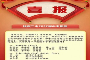 2022年苍南县钱库镇第二中学中考成绩升学率(中考喜报)