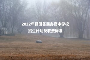 2022年昆明民办高中学校招生计划及收费标准一览