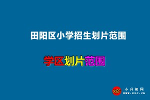 2022年田阳区小学招生划片范围一览