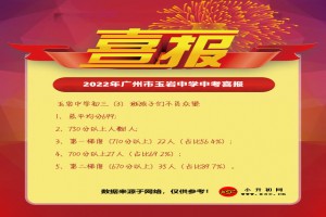 2022年广州市玉岩中学中考成绩升学率(中考喜报)