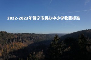 2022-2023年普宁市民办中小学收费标准(学费)一览