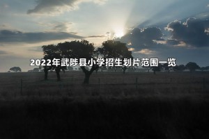 2022年武陟县小学招生划片范围一览