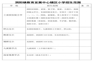 2022年浏阳市洞阳镇小学、初中招生入学最新政策(附招生划片范围)