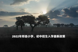 2022年郏县小学、初中招生入学最新政策