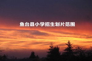 2022-2023年鱼台县小学招生划片范围一览