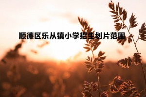 2022-2023年顺德区乐从镇小学招生划片范围一览