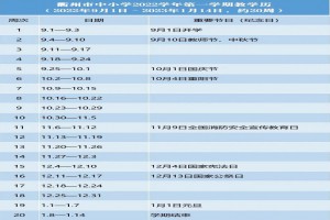 2023年衢州市中小学寒假放假时间及开学时间安排(校历)