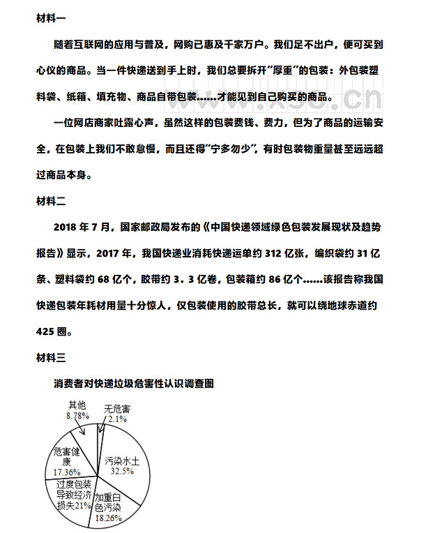 随着互联网的应用与普及，网购已惠及千家万户。我们足不出户，便可买到心仪的商品。当一件快递送到手上时，我们总要拆开“厚重”的包装：外包装塑料袋、纸箱、填充物、商品自带包装……才能见到自己购买的商品。.jpg