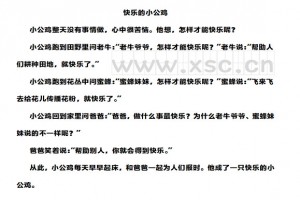 快乐的小公鸡阅读理解题及答案(阅读答案)