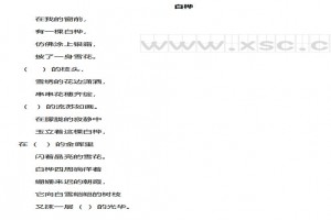 《白桦》阅读理解题及答案(阅读答案二)