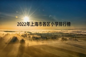 2022年上海市各区小学排行榜(梯队排名一览)