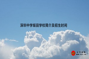 深圳中学坂田学校简介及招生时间