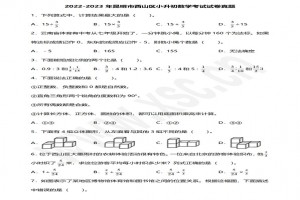 2022-2023昆明西山区小升初数学考试试卷真题及答案(人教版)
