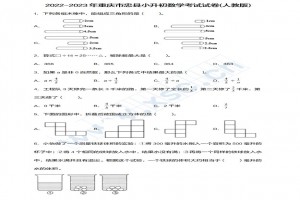 2022-2023年重庆市忠县小升初数学考试试卷真题及答案(人教版)