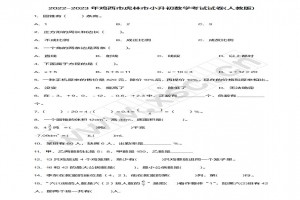 2022-2023年鸡西市虎林市小升初数学考试试卷真题及答案(人教版)