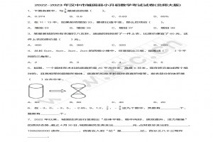 2022-2023年汉中市城固县小升初数学考试试卷真题及答案(北师大版)