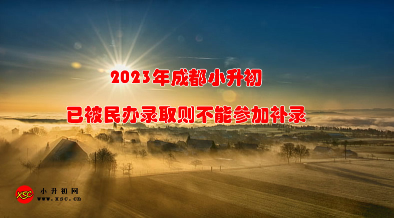 2023年成都小升初已被民办录取则不能参加补录.jpg