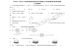 2022-2023年菏泽经济技术开发区小升初数学考试试卷真题及答案(人教版)