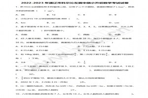 2022-2023年通辽市科尔沁左翼中旗小升初数学考试试卷真题及答案(人教