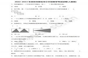 2022-2023年吉林市磐石市小升初数学考试试卷真题及答案(人教版)