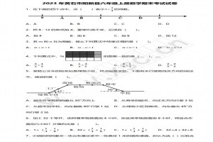 2023年黄石市阳新县六年级上册数学期末考试试卷及答案(人教版)