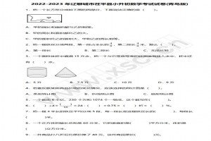 2022-2023年辽聊城市茌平县小升初数学考试试卷真题及答案(青岛版)