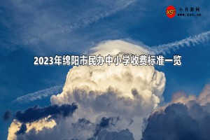 2023年绵阳市民办中小学收费标准一览