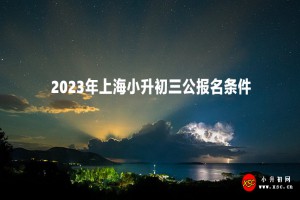 2023年上海小升初三公报名条件(附三公学校招生简章)