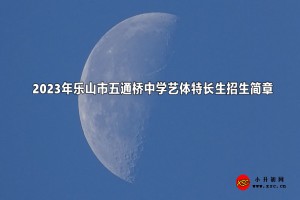 2023年乐山市五通桥中学艺体特长生招生简章(含收费标准)