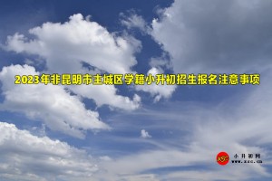 2023年非昆明市主城区学籍小升初招生报名注意事项(报名建立电子档案)