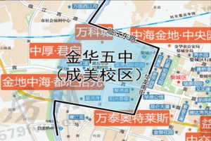 2023年金华市第五中学学区范围(招生划片范围)