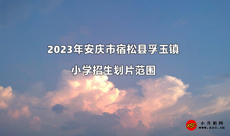 2023年安庆市宿松县孚玉镇小学招生划片范围.jpg