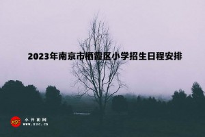 2023年南京市栖霞区小学招生日程安排(含流程)