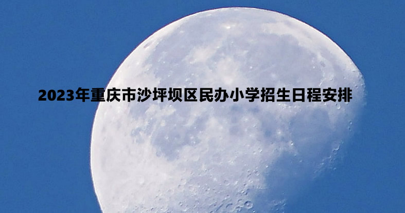 2023年重庆市沙坪坝区民办小学招生日程安排(含流程).jpg