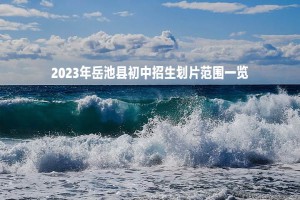 2023年岳池县初中招生划片范围一览