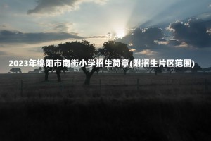 2023年绵阳市南街小学招生简章(附招生片区范围)