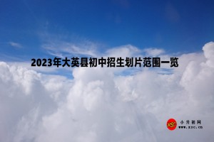 2023年大英县初中招生划片范围一览