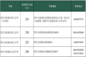 2023年四川天府新区小学C、E学区户籍适龄儿童招生报名公告