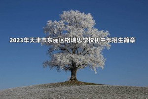 2023年天津市东丽区格瑞思学校初中部招生简章及收费标准