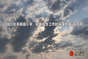 2023年苍南县小学、初中招生工作时间安排表(含流程)