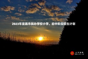 2023年宜昌市民办学校小学、初中阶段招生计划